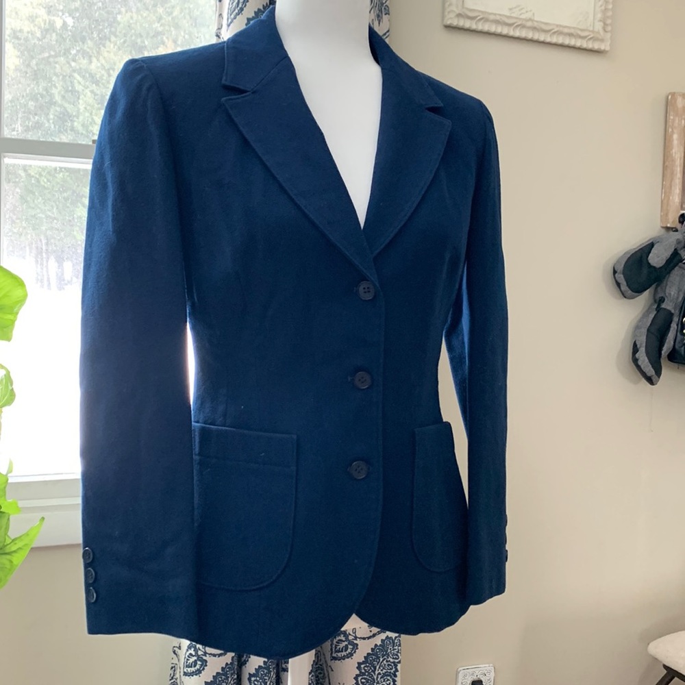 Blue wool blazer